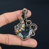 Black Rutile Gemstone Handmade Pure Copper Wire Wrap Jewelry Pendant For Women