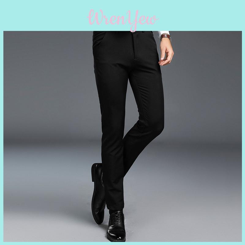 Premium Quality Fashion Young Men's Tight Slim Pants Casual Basic Stretched Trousers