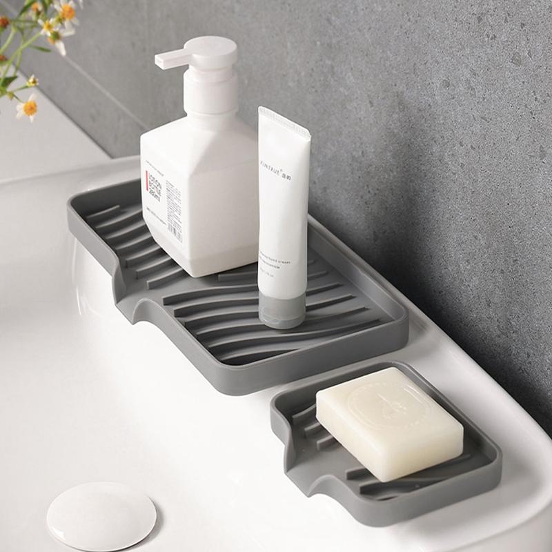 Сливной коврик для кухонного крана, силиконовый защитный коврик для раковины, защитный коврик для столешницы, подставка для хранения мыла в ванной