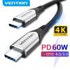 Vention USB C To USB C Cable Power Delivery PD Charging for Apple MacBook Huawei Matebook iPad Pro 2018 Chromebook, Pixel, Switch