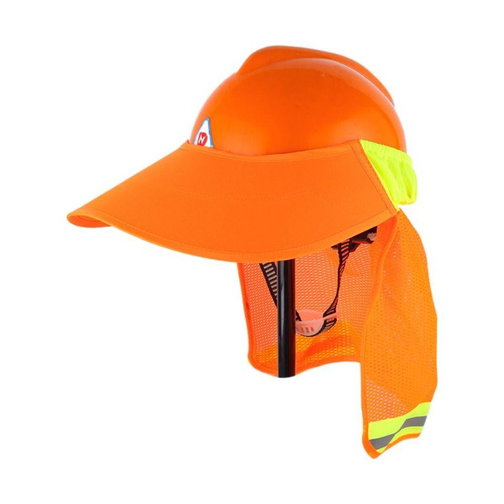 Netting Reflective Hat Brim Breathable Safety Helmet Sunshade Reflective Stripe Cap Cover  Travel