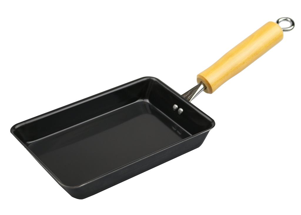 Pearl Metal Tsubame Sanjo Iron Tamagoyaki Frying Pan IH Compatible Tamagoyaki Machine The Iron Black Tamagoyaki Frying Pan 12 X 19cm HB-2408