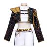 2025 Горячая Женщина Руми Зои Мира Косплей Костюм Черный Золотой Блестящий Мундир KPop Костюм Охотников на Демонов Наряд для Взрослых