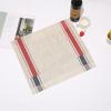 Двойная полоса, новый китайский стиль, простота, коврики для еды в западном стиле, имитация льна, коврик для обеденного стола, отели, домашние подушечки для мисок
