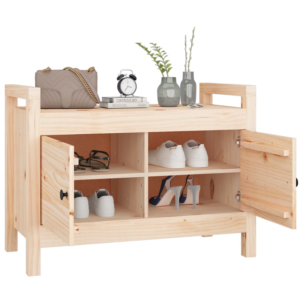Hallway Bench 80x40x60 cm Solid Wood Pine