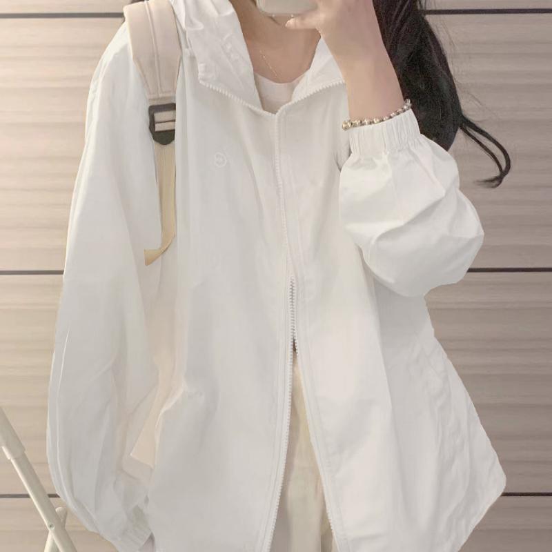 WTEMPO Women Sun-Protective Outdoor Sports Coats Sunscreen Hat Ice Silk Sun Protection Clothing Anti UV Windbreaker