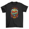 Dad's Heart T-shirt - Wear Your Heart On Your Sleeve! 100% Cotton, Funny Tee, Un