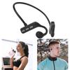 Open-Ear Bone Conduction Bluetooth-compatible Headphones with Lightweight Neckband Waterproof Black Bicycling Hiking