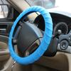 Автомобильный многоцветный универсальный кожаный мягкий силиконовый чехол на руль, авто силиконовая перчатка на руль, мягкий чехол для автомобиля