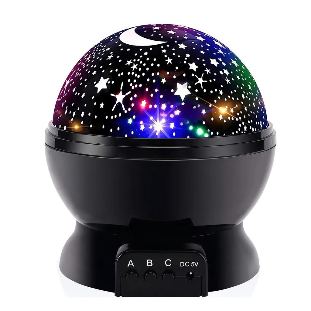 Kids Star Night Light 360 Degree Rotating Star Projector Desk Lamp LED Colors Changing with USB Cable for Children Baby Bedroom Party Decorations