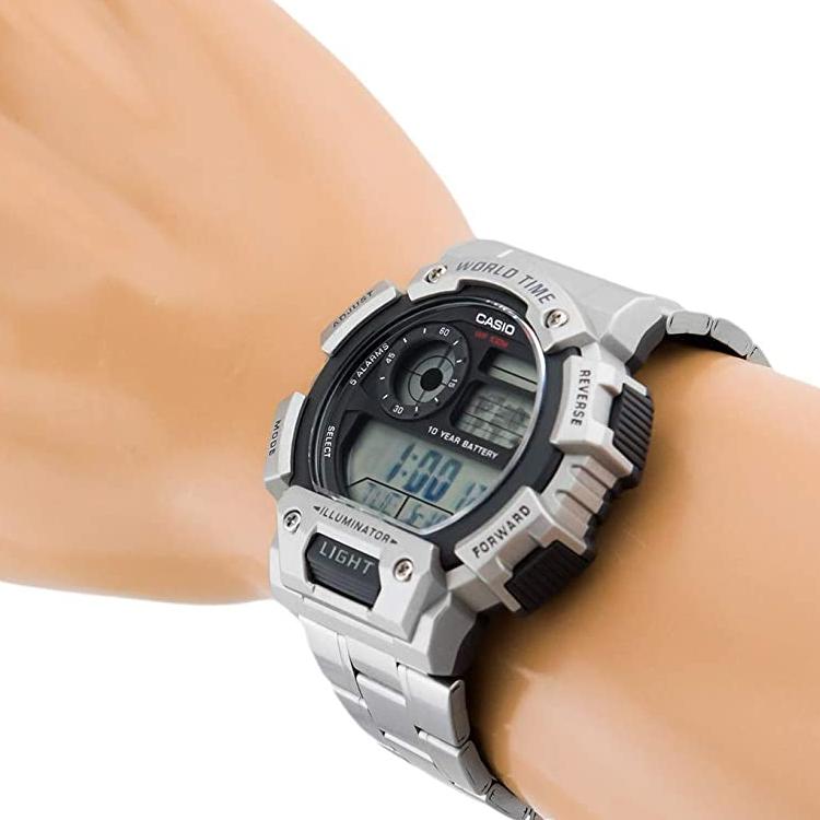Casio Мужские СЕРЫЕ часы YOUTH AE-1400WHD-1 AE-1400WHD-1