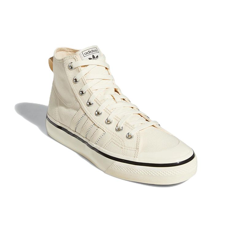 Adidas Nizza High RF 74 Ecru Tint Unisex Sneakers Cream Cream-White Core-Black GX8347