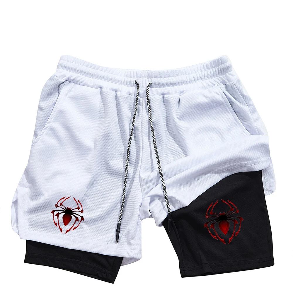 Шорты для Муай Тай Кикбоксинга ММА Паук Мужские Женские Унисекс Повседневные Спортивные Двухслойные Быстросохнущие Дышащие Тренировочные Спортивные Для Зала Фитнеса Тренировок