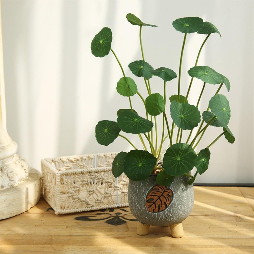 Floral Artificial Faux Plants Decorative Fake Lotus Leaves Living Room Ornaments
