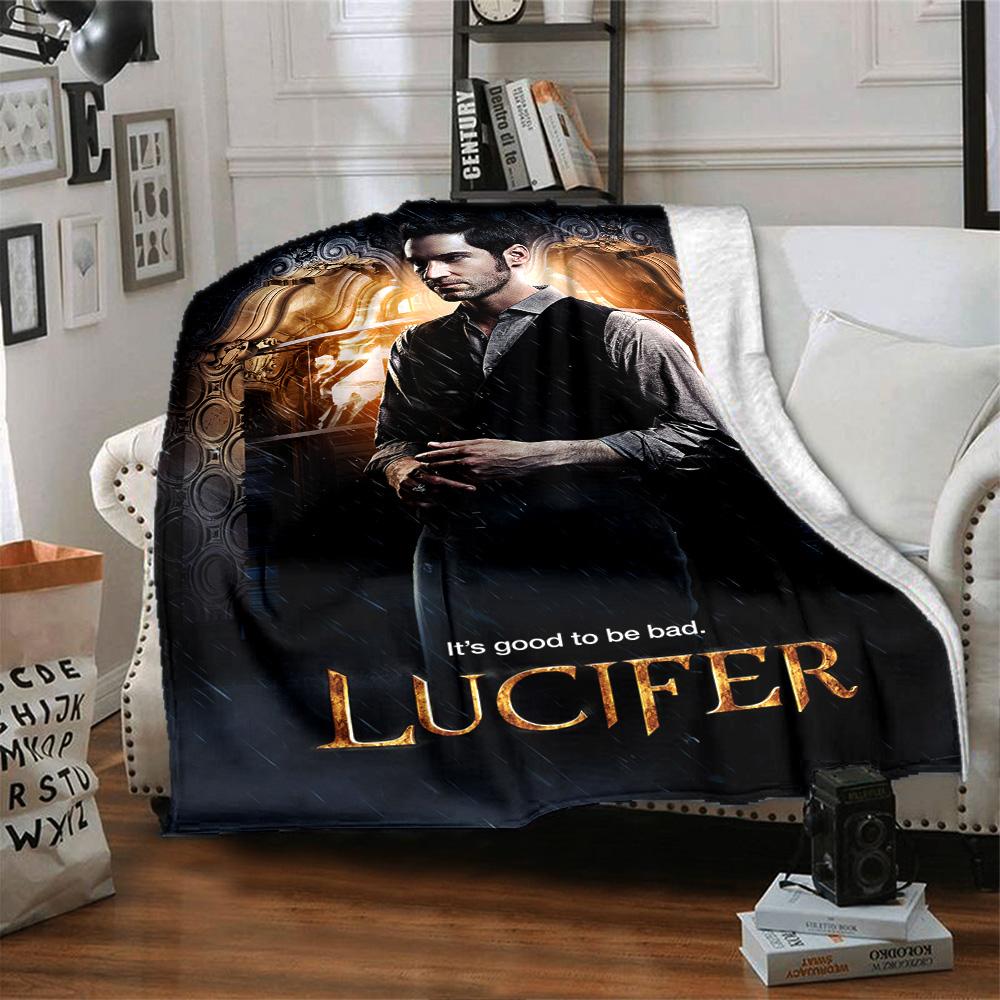 Lucifer Dark Charisma Flannel Blanket Super Soft Warm Cozy Blanket For Sofa Bed Office Travel Allseason Home Decor Gift