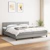 3140081 vidaXL Divan Bed with Mattress Light Grey 200x200cm Fabric
