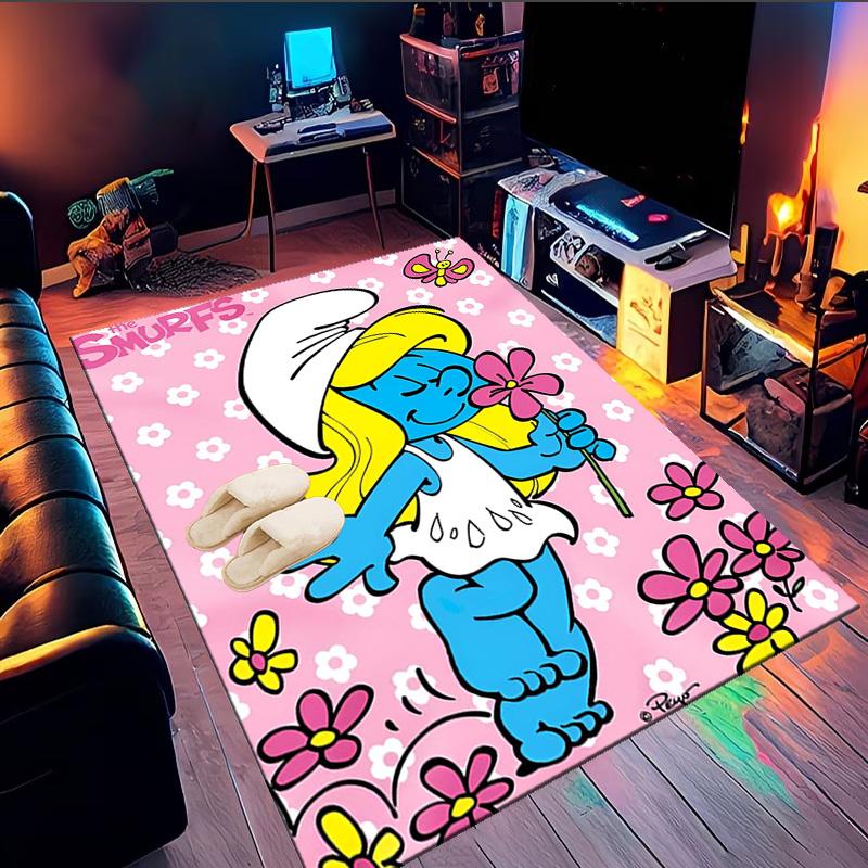 Smurfette's Adventure Area Rug Suitable for Indoor And Outdoor,Carpets for Kitchens, Homes, Offices, Living Rooms,Home Decor,Christmas Gift