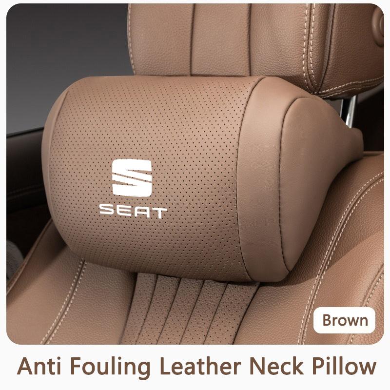 AAFG1 Car Headrest Cushion Soft Breathable Zero Pressure Design Breathable For Seat FR Leon IBIZA Arona Arosa Ateca Exeo MiiToledoLeon