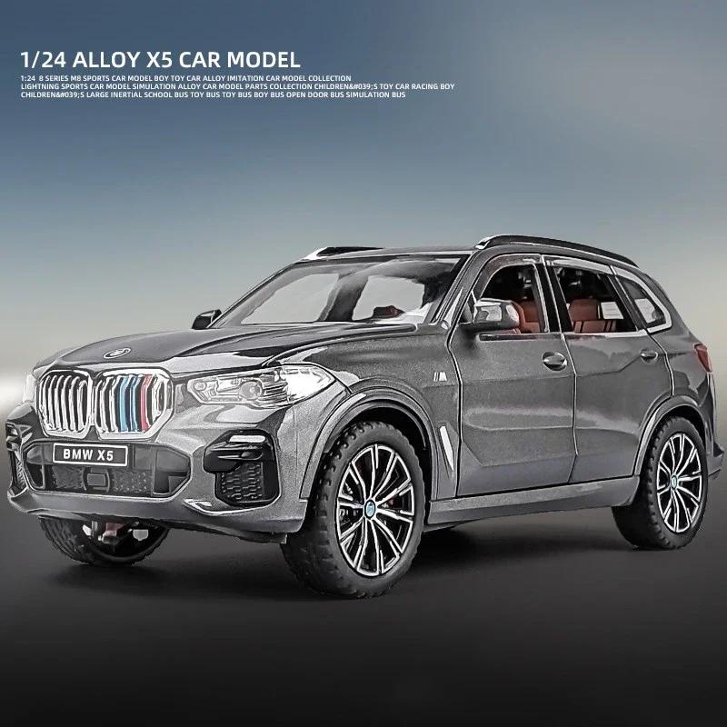 1:24 BMW X5 SUV Alloy Car Diecasts & Toy Vehicles Car Model Sound and light Pull back Car Toys For Kids Gifts
