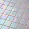 DICOFUN 40 листов Радужная самоклеящаяся плитка для фартука кухни и ванной, 6,6" x 6,6" Белая стеклянная мозаика