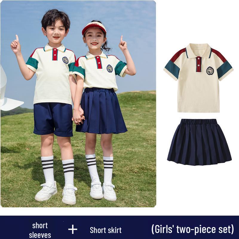 Детский школьный комплект из чистого хлопка для лета, весны и осени