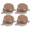 4 Pairs Copper-based All Metal Universal Brake Pad For Mountain Bikes,Road Bikes