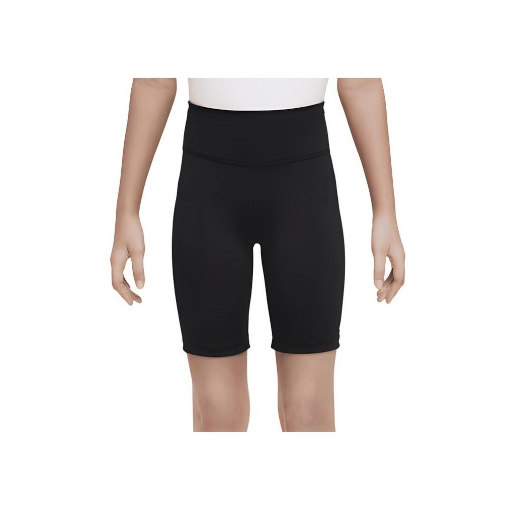 Nike Велосипедные шорты Dri-Fit Solid Logo с высокой талией для детей, черные, DQ8832-010