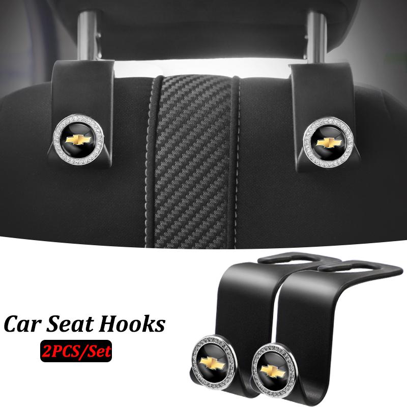 2Pcs Car Seat Back Hooks Auto Accessories For Chevrolet Matiz Onix Camaro Colorado Cobalt Silverado Beat Groove Volt Trax Niva LC2
