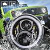 Светодиодные фары JK Wrangler с дневным светом и указателем поворота, совместимые с Jeep Wrangler Jimny Toyota FJ, комплект из черных 7-дюймовых фар, функциональные,