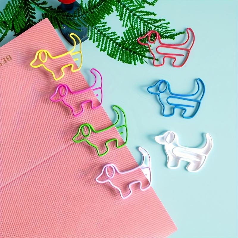 50pcs Dachshund-Shaped Paper Clips, Dog Breed Office & Supplies, Multicolor Bookmark & Binder Clips for Dachshund Lovers, Clip