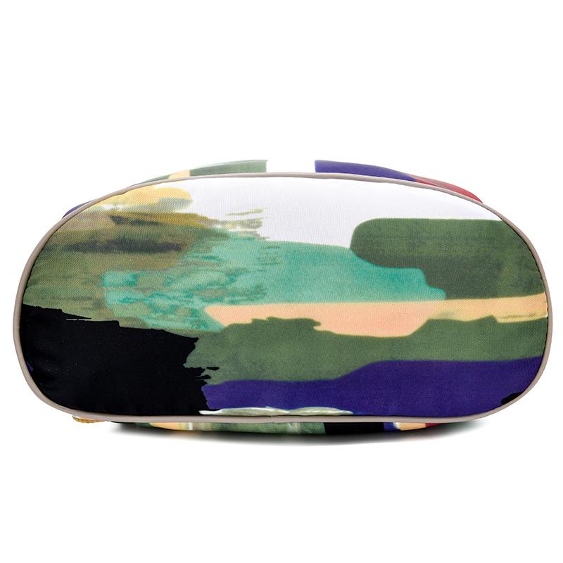 Anti-Theft Backpack Women's Multi-Use Shoulder Bag Colourful Print Travel Lightweight Oxford Women's Bag