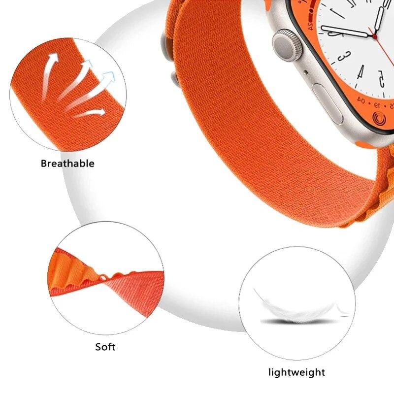 Ремешок Alpine Loop для Apple Watch Браслет iWatch Ultra Series 9 8 7 6 5 3 SE 3 2 1 49 мм, 44 мм, 40 мм, 45 мм, 41 мм, 42 мм 38 мм Ремешок Ultra2