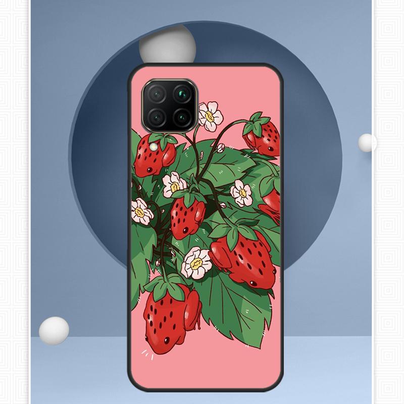 Коттеджкор Фрукты Клубника Лягушка Для Huawei Nova 12s 12i 11i 8i Y91 Y60 Y70 Y72 Y90 Y61 9 10 SE P20 P40 Lite P30 P60 Pro Чехол