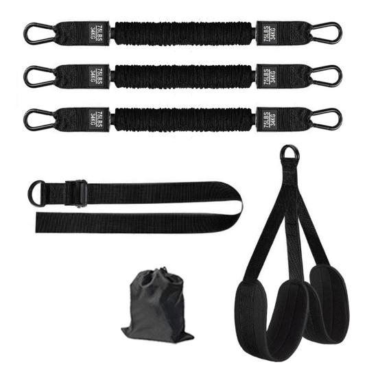 1 Set Pull-Up Assistance Band 150/225/300lbs Heavy Duty Pull-Up Assist Belt with Foot Rest Adjustable Home Gym