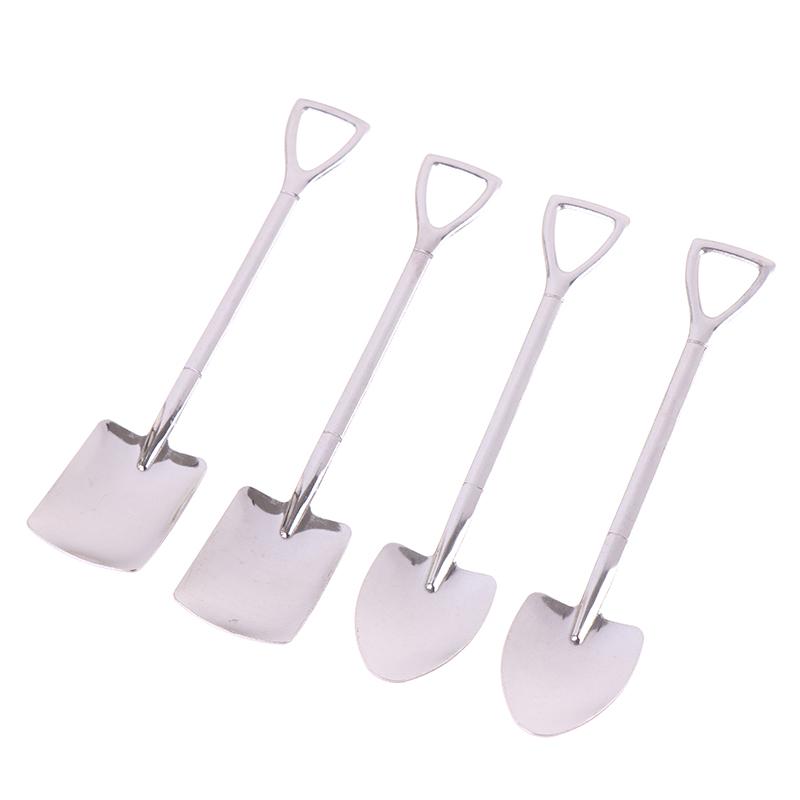 4 шт./набор Ретро лопатка из нержавеющей стали Ложка для мороженого и кофе Креативная чайная ложка