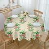 Animals Flamingo Leaves Flowers Round Table Cloth Festival Dining Waterproof Tablecloth Table Cover For Wedding Party Decor