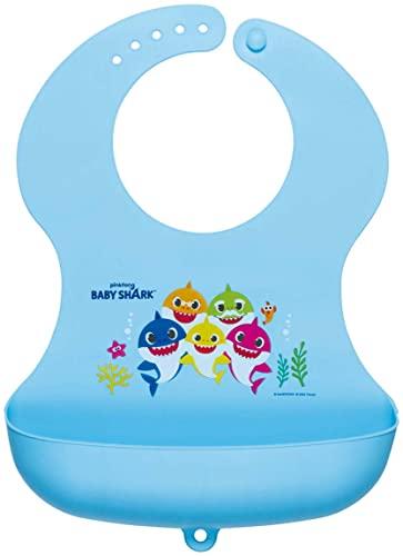 Skater Baby Shark Apron/Bib for Children, Silicone, 26 x 35 cm, SBEP1