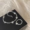 Mori Sweet Butterfly Broken Silver Bracelet Ring Female Simple Personality Unique Fashion Elegant Versatile Bracelet Jewelry