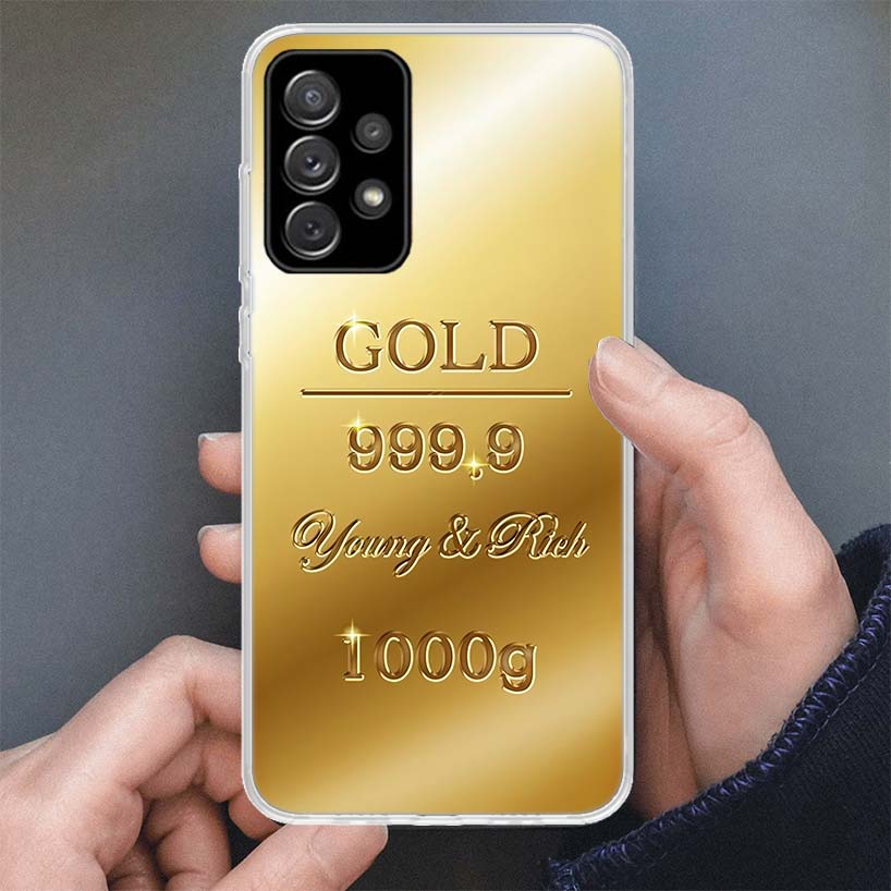 Чехол для телефона с принтом золотого узора для Samsung Galaxy A51 A50S A71 A70 A41 A31 A21S A10 A20E A30 A40 A6 A7 A8 + A9 Мягкий чехол