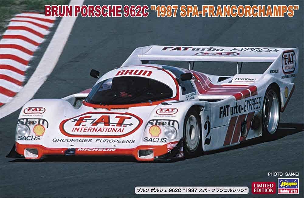 Hasegawa scale Brun Porsche 962C 1987 plastic model kit 20503 1/24 Spa-Francorchamps