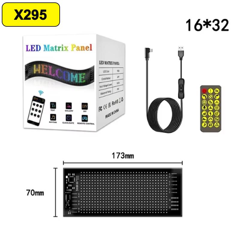 Demon Eyes Car LED Logo APP LED Matrix Pixel Panel Scrolling Sign DIY Programmable Flexible LED Display for Car Truck Accessorie