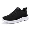New versatile low-top sports fly-woven shoes, four-season large-size lightweight solid-color breathable casual running shoes