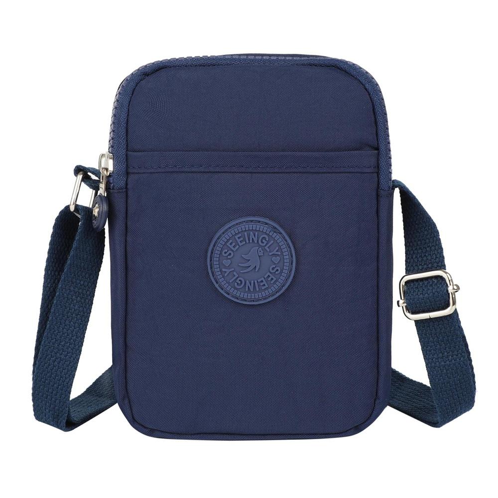 Multi-functional Shoulder Bag Nylon Small Phone Bag Vintage Zipper Crossbody Bag  Storage Bag