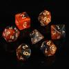 7PCS/Set Digital Acrylic Dice Polyhedral Mixed Color Dice Pearlescent Dice  for RPG DnD