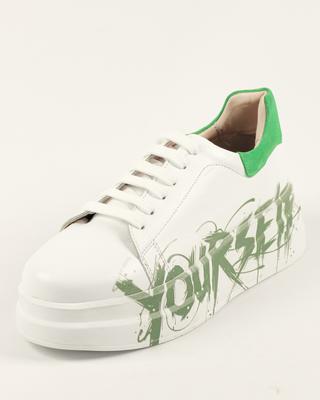 Кроссовки женские 44929 36 белые с зеленым