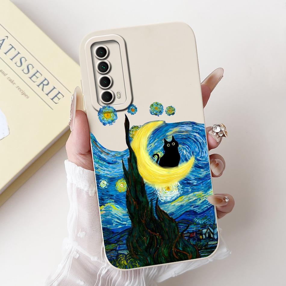 Чехол для Huawei P Smart 2021 Huawei Y7A PPA-LX3 PPA-LX1 PPA-LX2 Элегантная Печать Мягкий Силикон Ударопрочный Чехол для Телефона