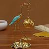 Курильница для благовоний в виде птицы лотоса, цинковый сплав, ароматерапевтический диффузор, винтажная подвесная курильница для благовоний в виде птицы лотоса для домашнего офиса, спальни, комнаты для йоги