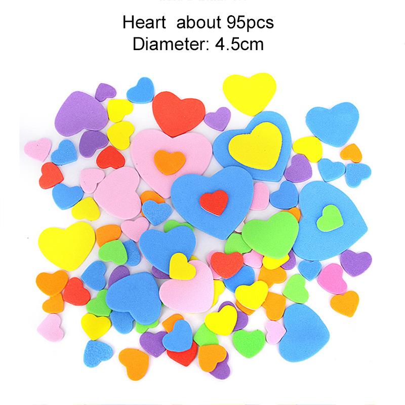 Игрушки-наклейки из ЭВА 3D Пенопластовые Самоклеящиеся Мультяшные Животные Цифры Звезды Сердца Транспортные Средства Смешанные Цвета Наклейки для Творчества Детский DIY Подарок TMZ