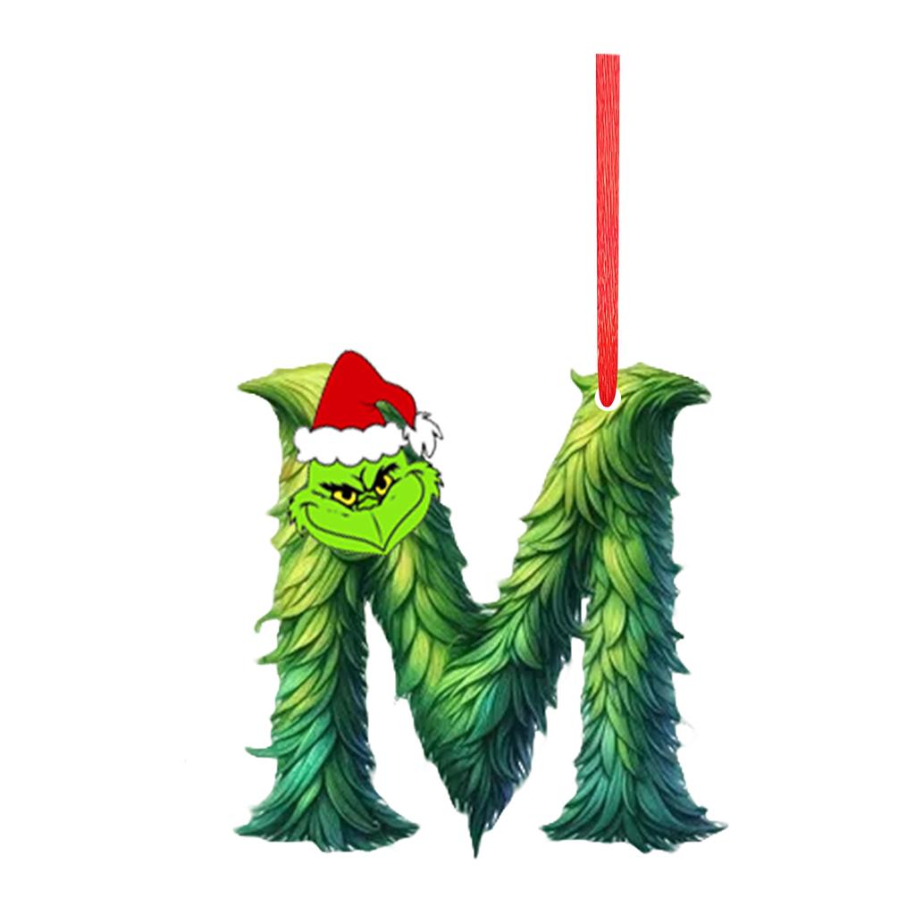 2D 26 букв Рождественские украшения Акриловые плоские Рождественские елки Украшения для дома Украшения