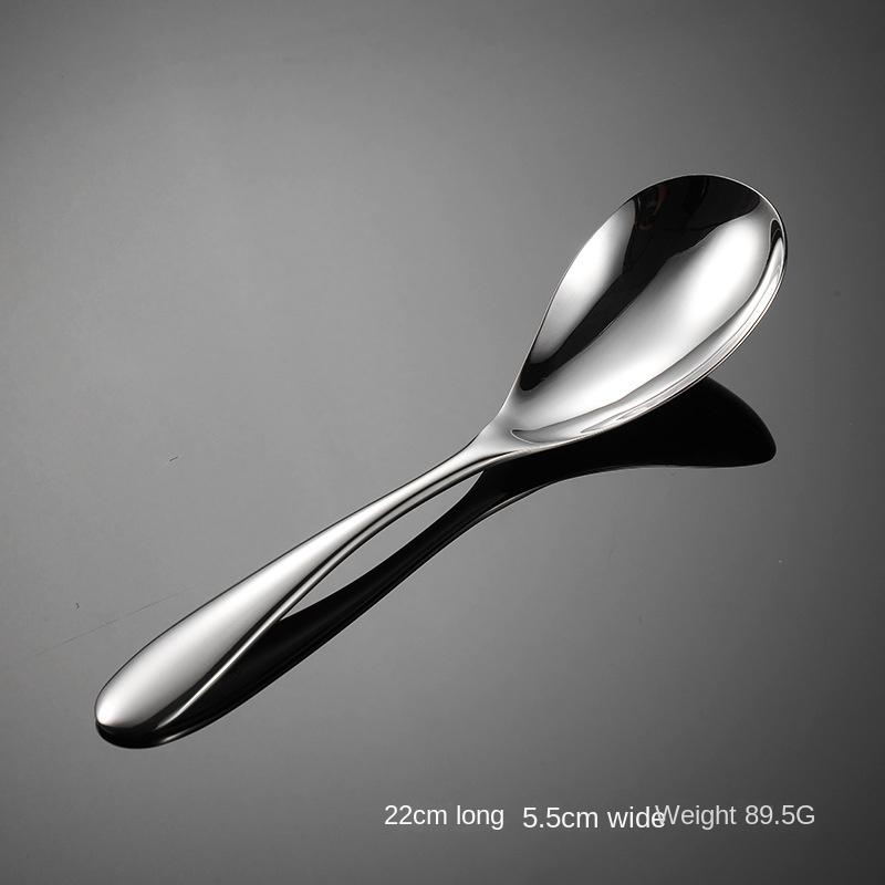 HANYANG 316 Stainless Steel Communal Spoon Funnel Extended Household Meal Spoon Gift Mirror Polished
